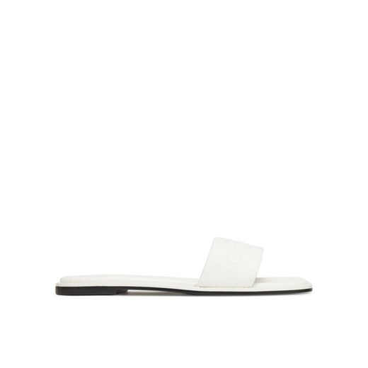 Calvin Klein Klapki Flat Slide - He HW0HW02378 Biały ze sklepu MODIVO w kategorii Klapki damskie - zdjęcie 182661812