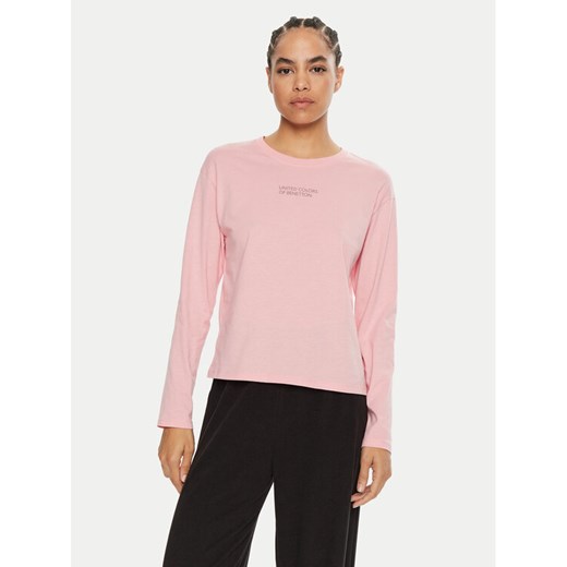 United Colors Of Benetton Koszulka piżamowa 30963M04S Różowy Regular Fit ze sklepu MODIVO w kategorii Piżamy damskie - zdjęcie 182661911