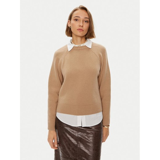 Weekend Max Mara Sweter 2425366162 Beżowy Regular Fit ze sklepu MODIVO w kategorii Swetry damskie - zdjęcie 182662012