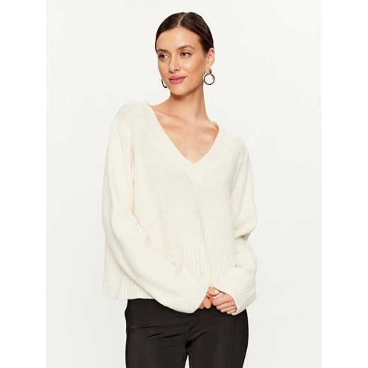 Pinko Sweter Salmone 102245 A1CH Écru Relaxed Fit ze sklepu MODIVO w kategorii Swetry damskie - zdjęcie 182662014
