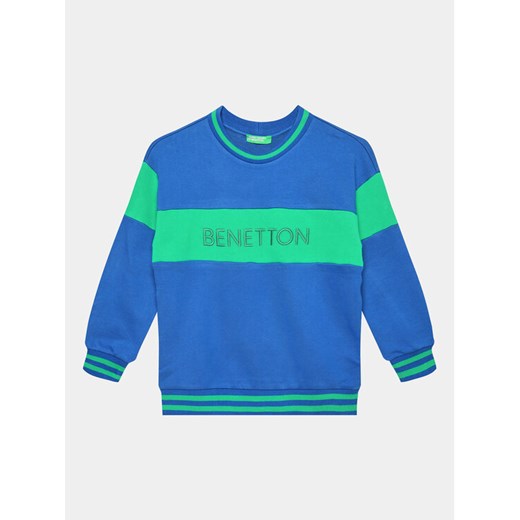 United Colors Of Benetton Bluza 3FPPC202R Niebieski Regular Fit ze sklepu MODIVO w kategorii Bluzy chłopięce - zdjęcie 182662043