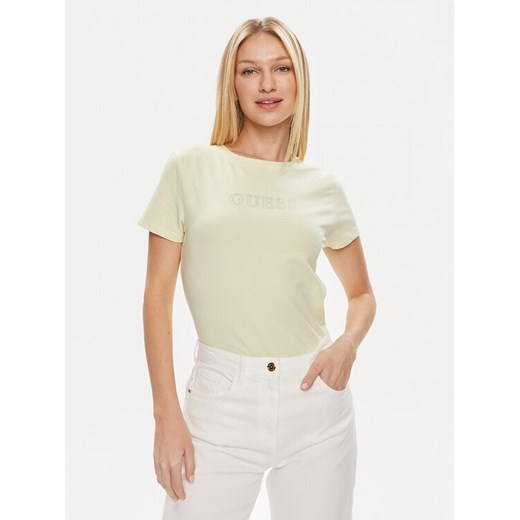 Guess T-Shirt Skylar V4GI09 J1314 Zielony Slim Fit ze sklepu MODIVO w kategorii Bluzki damskie - zdjęcie 182662073