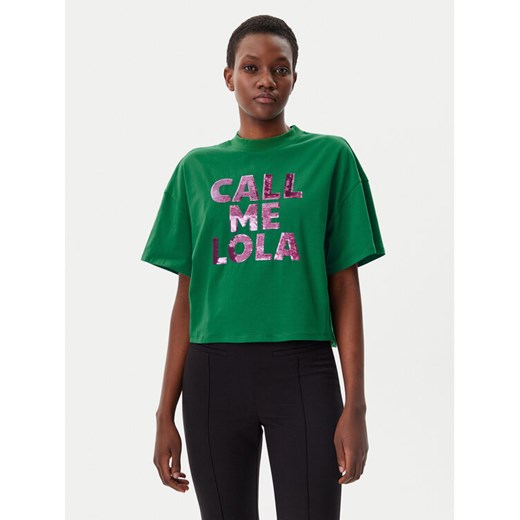LOLA CASADEMUNT T-Shirt LS2515054 Zielony Relaxed Fit ze sklepu MODIVO w kategorii Bluzki damskie - zdjęcie 182662133