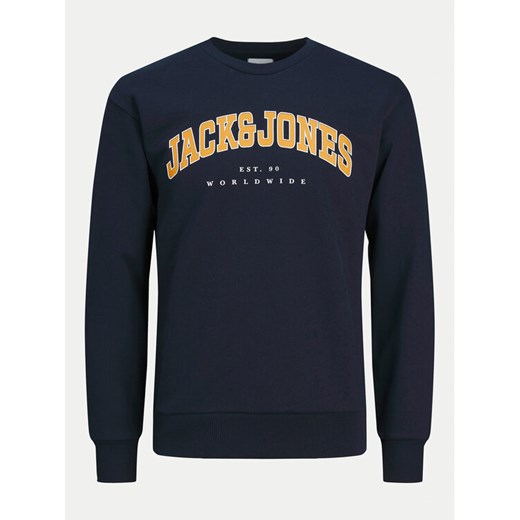 Jack&Jones Junior Bluza Caleb 12258980 Granatowy Relaxed Fit ze sklepu MODIVO w kategorii Bluzy chłopięce - zdjęcie 182662182