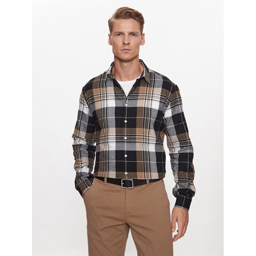 Lindbergh Koszula 30-203482 Beżowy Slim Fit ze sklepu MODIVO w kategorii Koszule męskie - zdjęcie 182662183