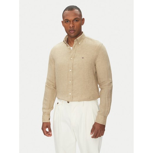 Tommy Hilfiger Koszula MW0MW34602 Beżowy Regular Fit ze sklepu MODIVO w kategorii Koszule męskie - zdjęcie 182662240