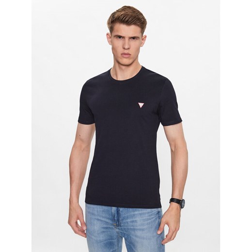 Guess T-Shirt M2YI36 I3Z14 Granatowy Slim Fit ze sklepu MODIVO w kategorii T-shirty męskie - zdjęcie 182662300