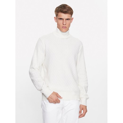Armani Exchange Golf 6RZM2J ZM3FZ 1116 Biały Regular Fit ze sklepu MODIVO w kategorii Swetry męskie - zdjęcie 182662420