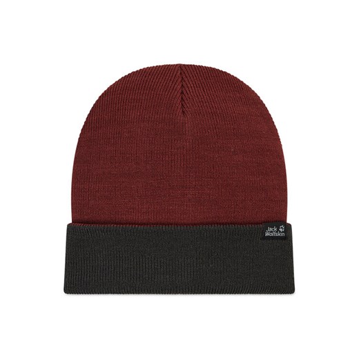 Jack Wolfskin Czapka Rib Hat 1903891-2185 Bordowy ze sklepu MODIVO w kategorii Czapki zimowe damskie - zdjęcie 182662612