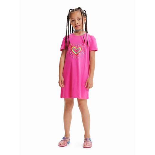Desigual Sukienka codzienna 23SGVK09 Różowy Regular Fit ze sklepu MODIVO w kategorii Sukienki dziewczęce - zdjęcie 182662624