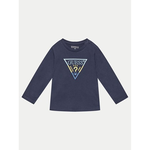 Guess Bluzka N4YI36 K8HM4 Granatowy Regular Fit ze sklepu MODIVO w kategorii T-shirty chłopięce - zdjęcie 182662733