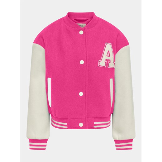 Kids ONLY Kurtka bomber Silja 15310959 Różowy Regular Fit ze sklepu MODIVO w kategorii Kurtki dziewczęce - zdjęcie 182662734