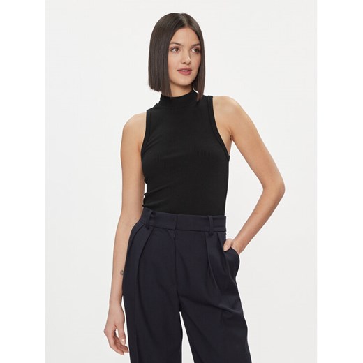 Tommy Hilfiger Top WW0WW41027 Czarny Slim Fit ze sklepu MODIVO w kategorii Bluzki damskie - zdjęcie 182662794