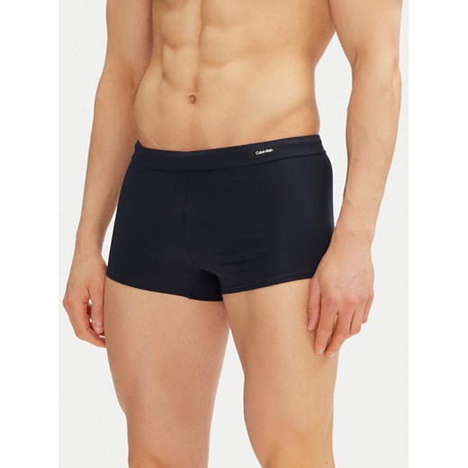 Calvin Klein Swimwear Kąpielówki KM0KM01114 Granatowy ze sklepu MODIVO w kategorii Kąpielówki - zdjęcie 182662900