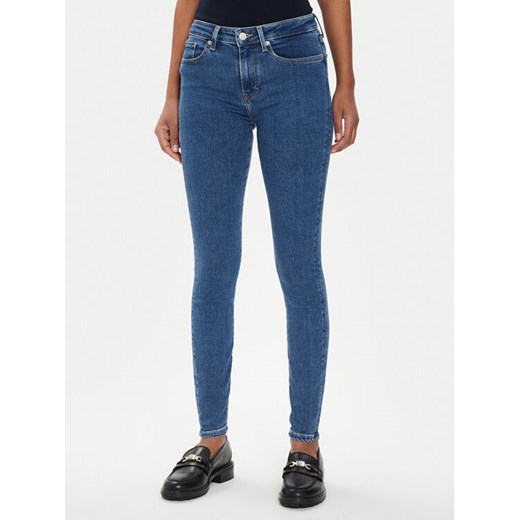 Tommy Hilfiger Jeansy Como WW0WW43340 Niebieski Skinny Fit ze sklepu MODIVO w kategorii Jeansy damskie - zdjęcie 182662912