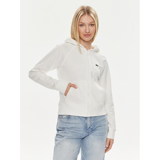 Lacoste Bluza SF9213 Biały Regular Fit ze sklepu MODIVO w kategorii Bluzy damskie - zdjęcie 182662983