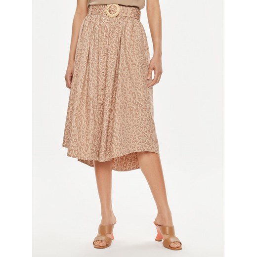 TWINSET Spódnica trapezowa 241TT2114 Beżowy Loose Fit ze sklepu MODIVO w kategorii Spódnice - zdjęcie 182663031