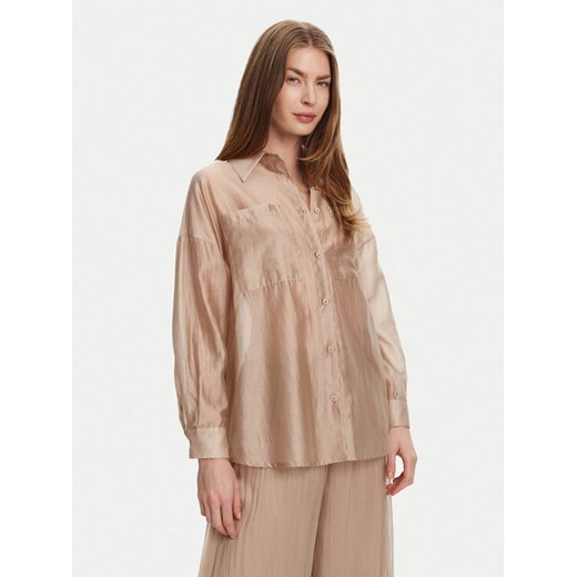 Bomboogie Koszula SW9007TLYA5 Beżowy Relaxed Fit ze sklepu MODIVO w kategorii Koszule damskie - zdjęcie 182663122