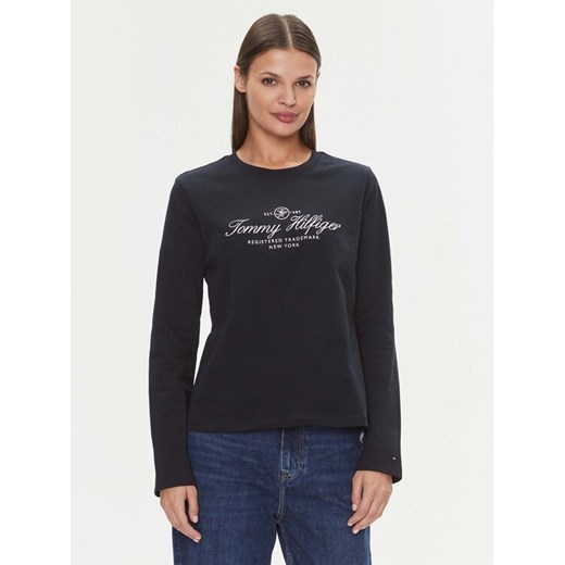 Tommy Hilfiger Bluzka WW0WW40292 Granatowy Regular Fit Tommy Hilfiger XS MODIVO