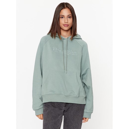 Wrangler Bluza 112343095 Zielony Relaxed Fit ze sklepu MODIVO w kategorii Bluzy damskie - zdjęcie 182663194