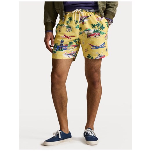 Polo Ralph Lauren Szorty kąpielowe 710963324002 Żółty Classic Fit ze sklepu MODIVO w kategorii Kąpielówki - zdjęcie 182663220