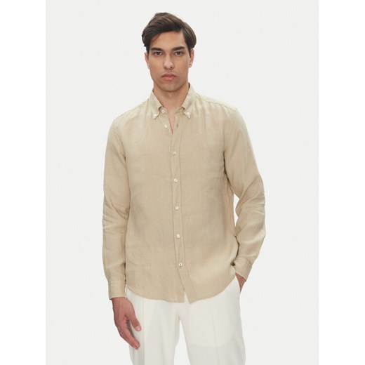 BOSS Koszula H-Roan-Bd-E-C1 50520283 Beżowy Slim Fit ze sklepu MODIVO w kategorii Koszule męskie - zdjęcie 182663272