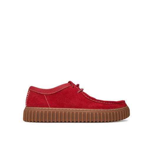 Clarks Półbuty Torhill Low 26180908 Czerwony ze sklepu MODIVO w kategorii Półbuty męskie - zdjęcie 182663400