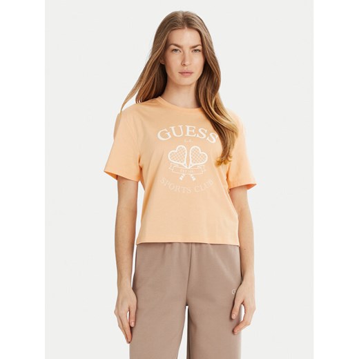 Guess T-Shirt V5GI04 I3Z14 Pomarańczowy Regular Fit ze sklepu MODIVO w kategorii Bluzki damskie - zdjęcie 182663430