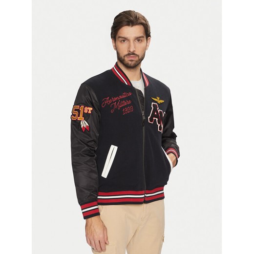Aeronautica Militare Kurtka bomber 242AF484CT3413 Czarny Regular Fit ze sklepu MODIVO w kategorii Kurtki męskie - zdjęcie 182663441
