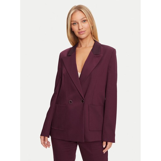 Guess Marynarka Viviane W4BN58 WGIH2 Bordowy Regular Fit ze sklepu MODIVO w kategorii Marynarki damskie - zdjęcie 182663521