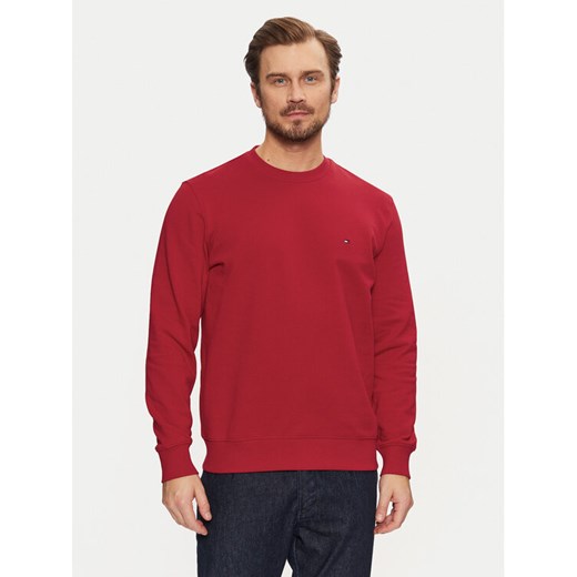 Tommy Hilfiger Bluza Essential MW0MW37237 Czerwony Regular Fit ze sklepu MODIVO w kategorii Bluzy męskie - zdjęcie 182663592