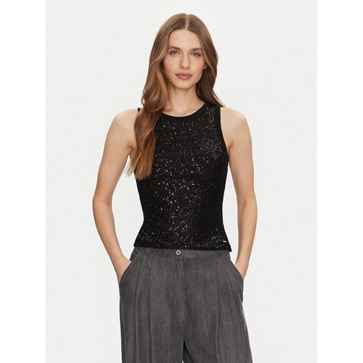 Guess Top W5GP06 KCS10 Czarny Regular Fit ze sklepu MODIVO w kategorii Bluzki damskie - zdjęcie 182663602