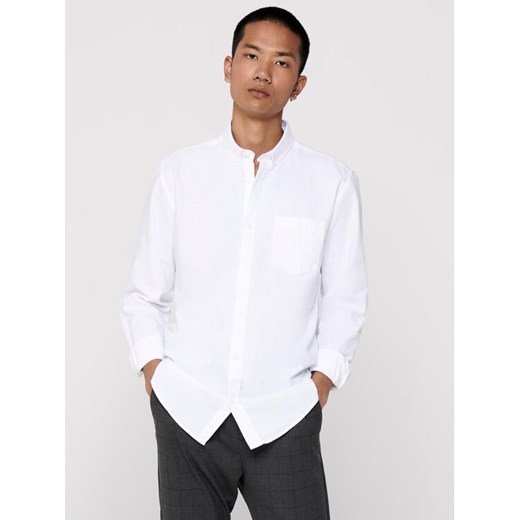 Only & Sons Koszula Alvaro 22006479 Biały Slim Fit ze sklepu MODIVO w kategorii Koszule męskie - zdjęcie 182663704