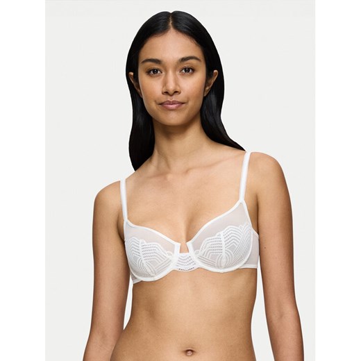 Triumph Biustonosz z fiszbiną Delightful Spotlight 10219854 Écru ze sklepu MODIVO w kategorii Biustonosze - zdjęcie 182663754
