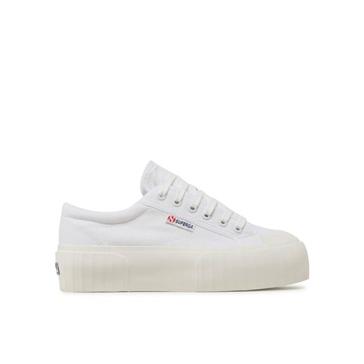 Superga Trampki Stripe Platform 2631 S5111SW Biały ze sklepu MODIVO w kategorii Trampki damskie - zdjęcie 182663884