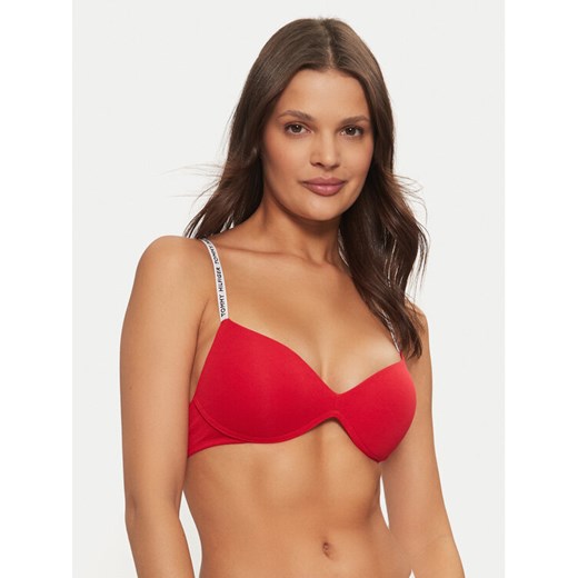 Tommy Hilfiger Biustonosz push-up UW0UW05606 Czerwony ze sklepu MODIVO w kategorii Biustonosze - zdjęcie 182663904