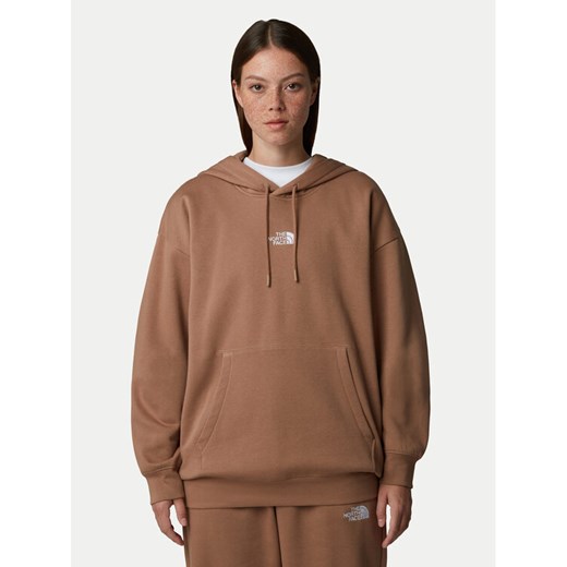 The North Face Bluza Essential NF0A89EN Brązowy Oversize ze sklepu MODIVO w kategorii Bluzy damskie - zdjęcie 182663913