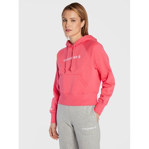 Converse Bluza Strip Wordmark 10023717-A03 Różowy Regular Fit ze sklepu MODIVO w kategorii Bluzy damskie - zdjęcie 182663990