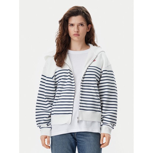 Tommy Jeans Bluza Script Logo DW0DW20303 Biały Boxy Fit ze sklepu MODIVO w kategorii Bluzy damskie - zdjęcie 182664043
