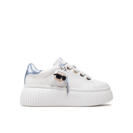 KARL LAGERFELD Sneakersy KL42376T Biały ze sklepu MODIVO w kategorii Buty sportowe damskie - zdjęcie 182664124