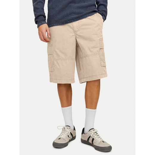 Jack&Jones Szorty materiałowe Jpstcole 12253222 Beżowy Loose Fit ze sklepu MODIVO w kategorii Spodenki męskie - zdjęcie 182664162