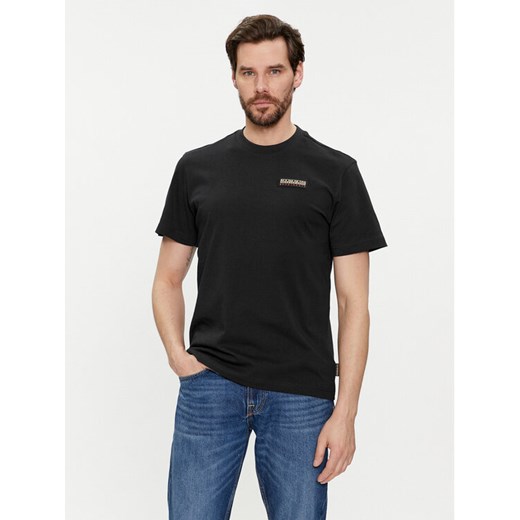 Napapijri T-Shirt Iaato NP0A4HFZ Czarny Regular Fit ze sklepu MODIVO w kategorii T-shirty męskie - zdjęcie 182664164