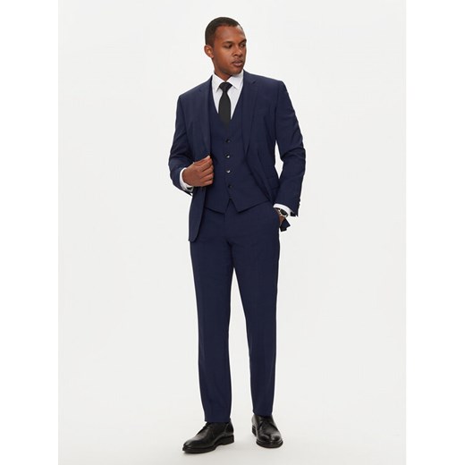 Boss Garnitur H-Huge 50521724 Granatowy Slim Fit ze sklepu MODIVO w kategorii Garnitury męskie - zdjęcie 182664201