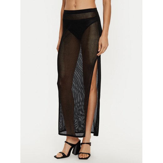 Calvin Klein Swimwear Spódnica maxi KW0KW02734 Czarny Regular Fit ze sklepu MODIVO w kategorii Odzież plażowa - zdjęcie 182664281