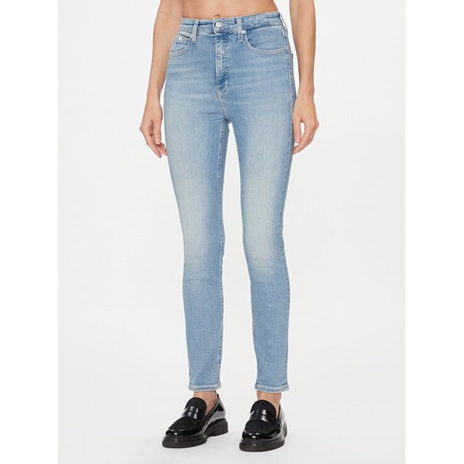 Calvin Klein Jeans Jeansy J20J222142 Niebieski Skinny Fit ze sklepu MODIVO w kategorii Jeansy damskie - zdjęcie 182664344