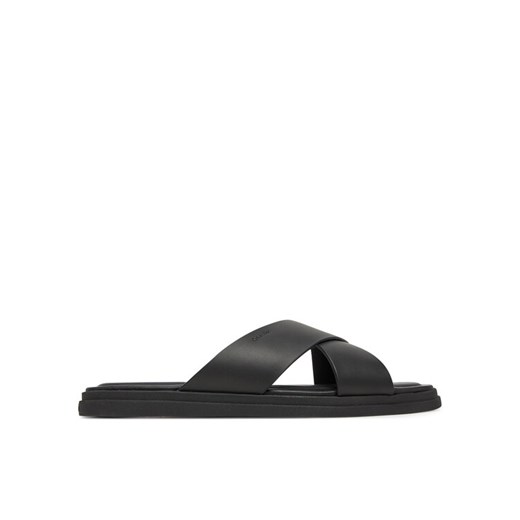 Calvin Klein Klapki Criss Cross Sandal HM0HM01737 Czarny ze sklepu MODIVO w kategorii Klapki męskie - zdjęcie 182664550