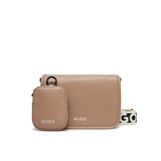 HUGO Torebka Bel Crossbody Flap 50541869 Beżowy ze sklepu MODIVO w kategorii Listonoszki - zdjęcie 182664642