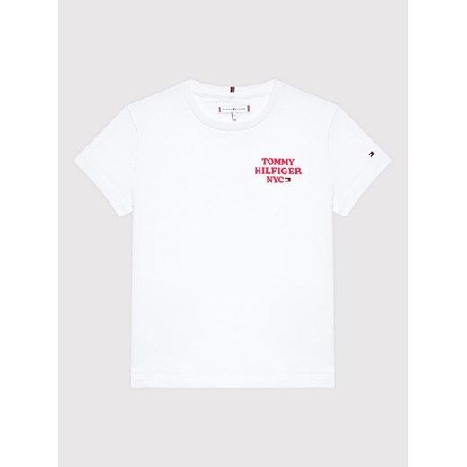 Tommy Hilfiger T-Shirt Nyc Graphic KG0KG06671 D Biały Regular Fit ze sklepu MODIVO w kategorii T-shirty chłopięce - zdjęcie 182664670