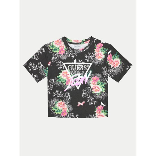 Guess T-Shirt J4YI09 K6YW3 Kolorowy Boxy Fit ze sklepu MODIVO w kategorii Bluzki dziewczęce - zdjęcie 182664703