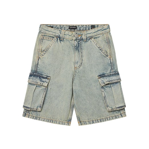 Jack&Jones Junior Szorty jeansowe Alex 12278977 Niebieski Baggy Fit ze sklepu MODIVO w kategorii Spodenki chłopięce - zdjęcie 182664724